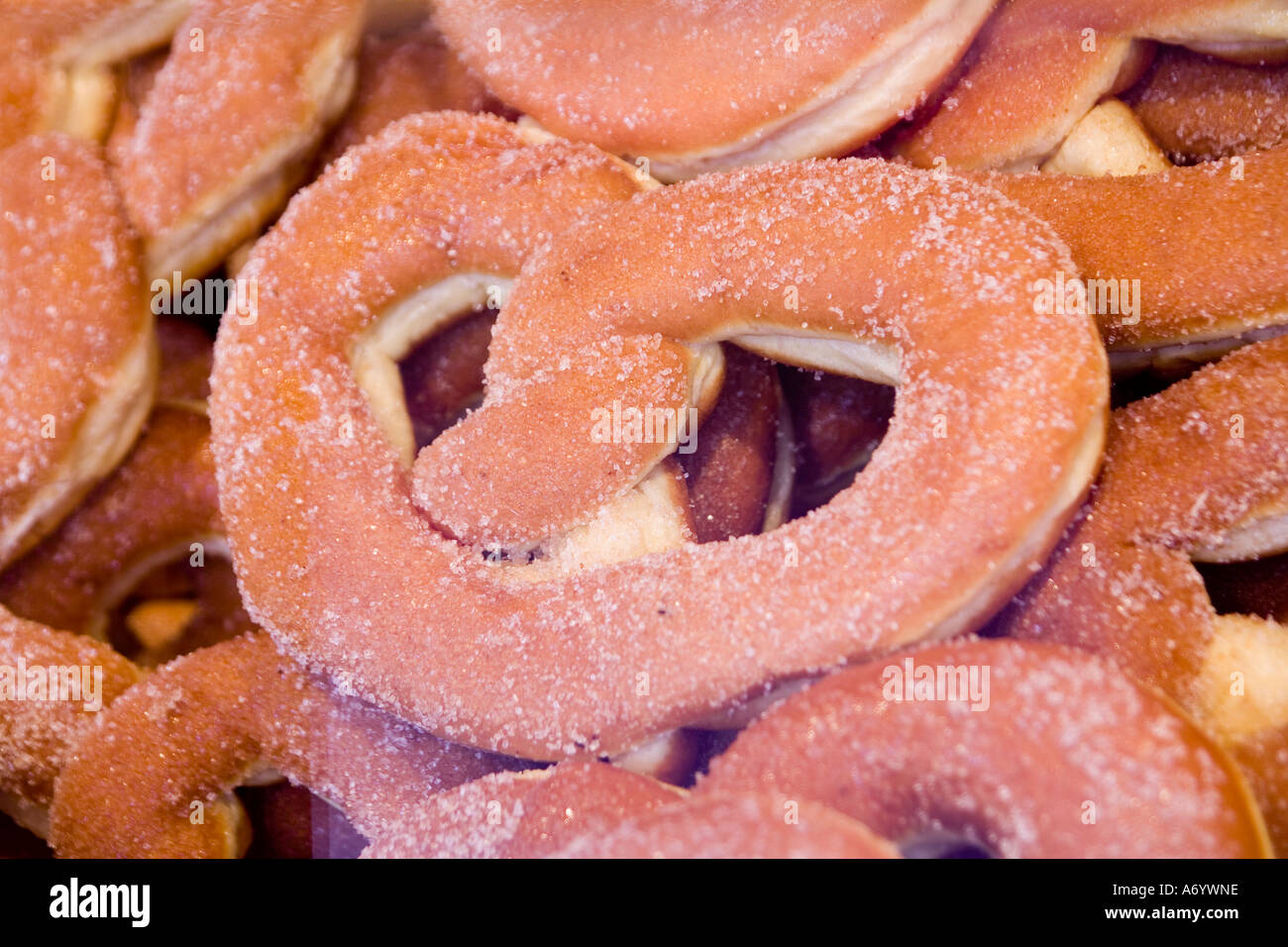 Pretzel in a bakery Stock Photo Alamy