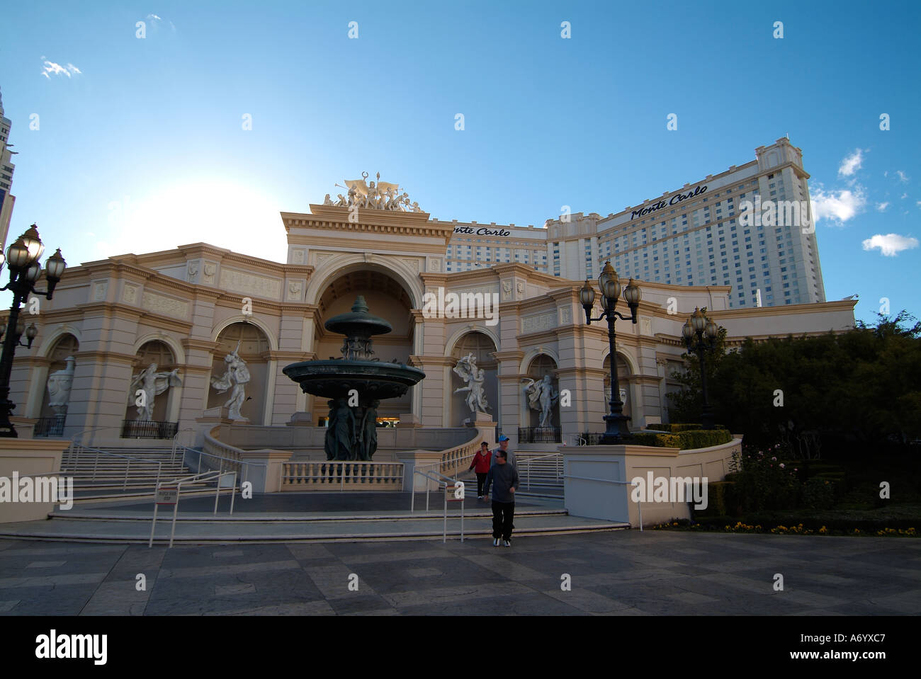 Monte carlo casino and hotel in Las vegas strip during daytime Stock Photo