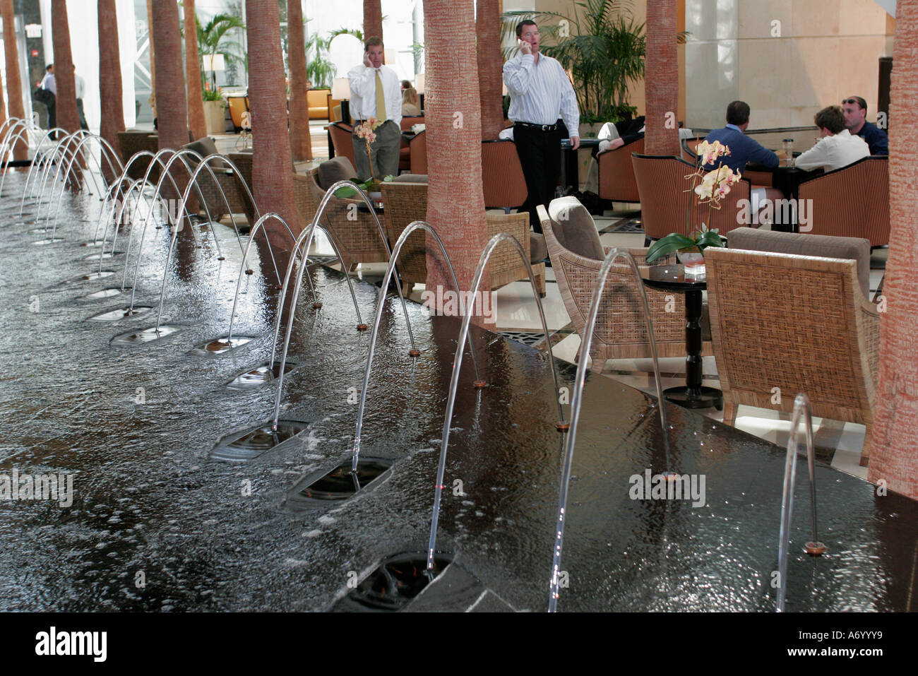 Hollywood Florida,Westin Diplomat Resort,lobby,fountain,FL060210007 Stock Photo