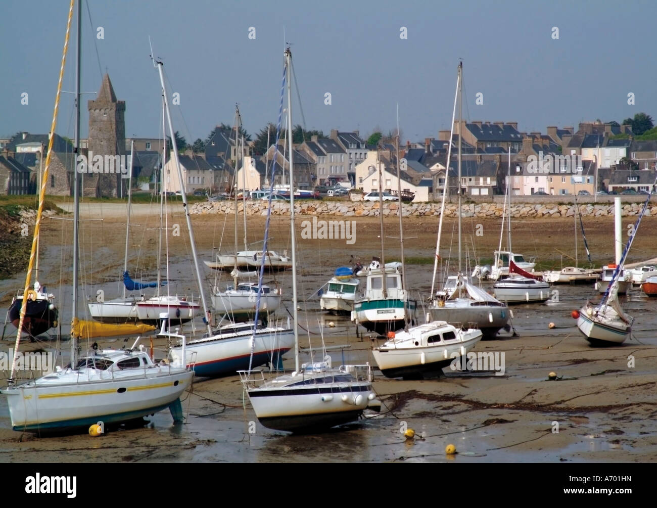 Harbour Portbail Cotentin Peninsula Manche Normandy France Europe Stock