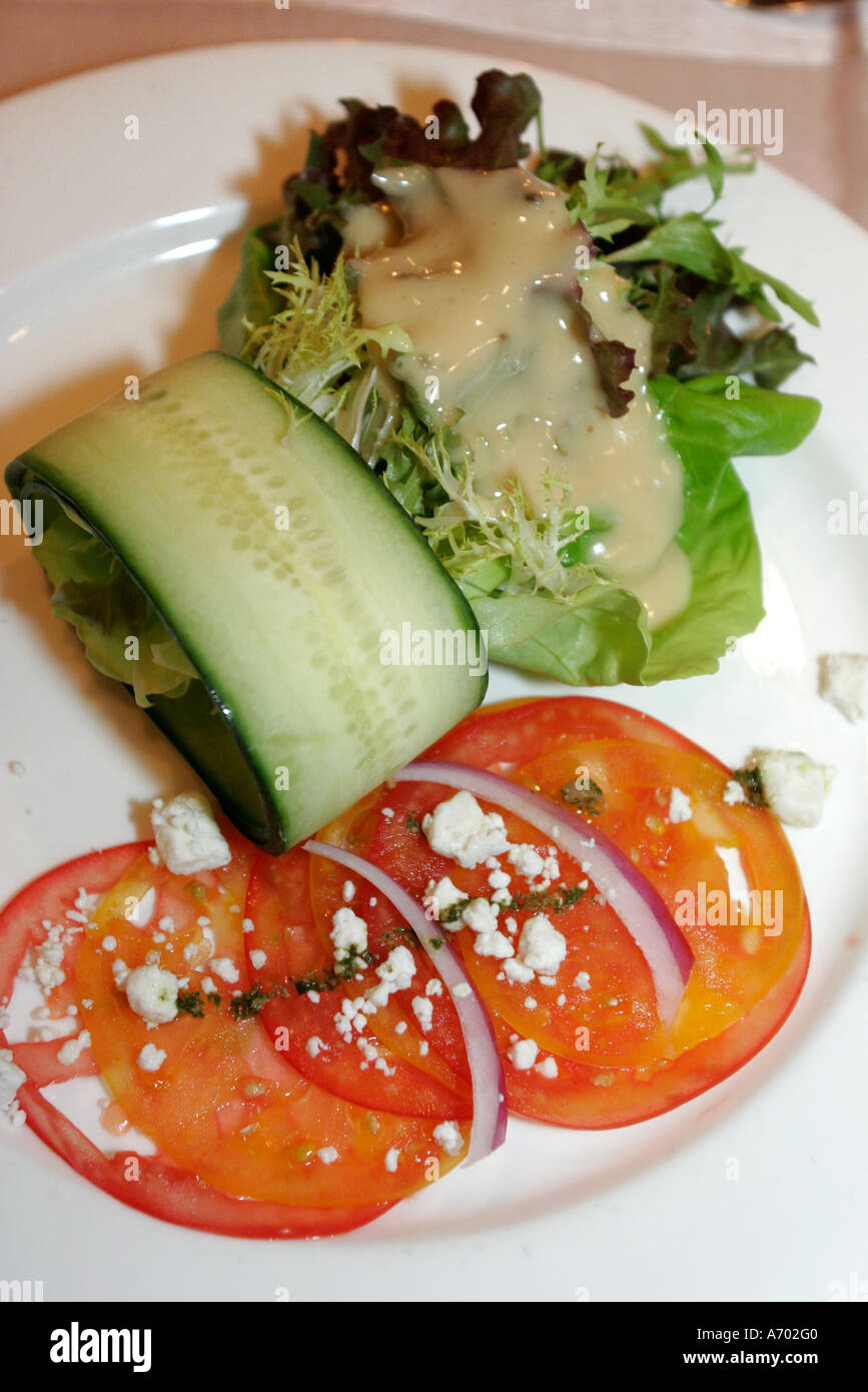 Hollywood Florida,Westin Diplomat Resort,salad,tomato,tomatoes,tomatoes,cucumber,FL060210117 Stock Photo