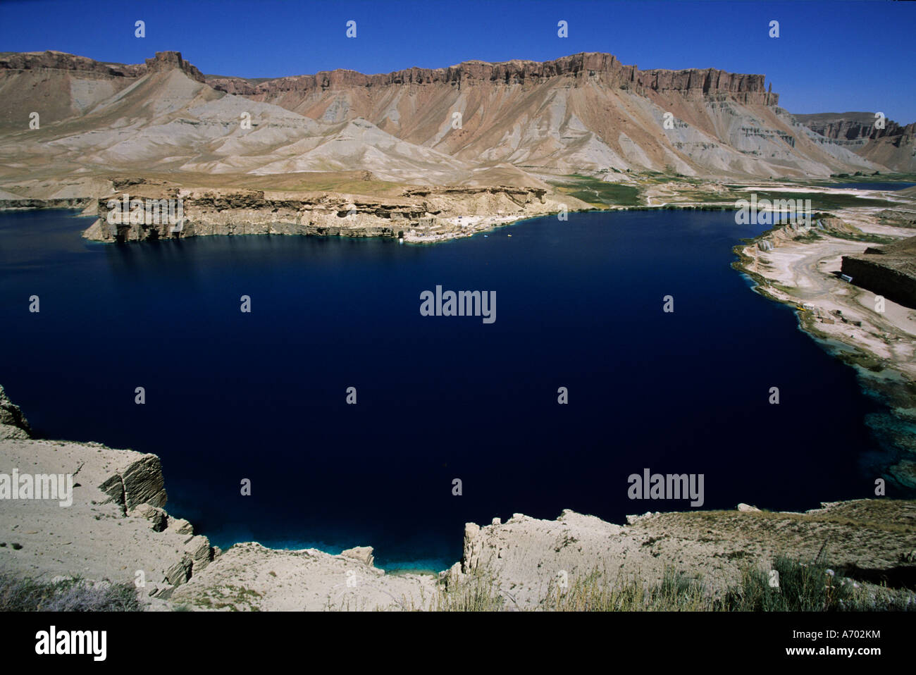 Band i Zulfiqar the main lake at Band E Amir Dam of the King Afghanistan s first National Park set up in 1973 to protect the Stock Photo