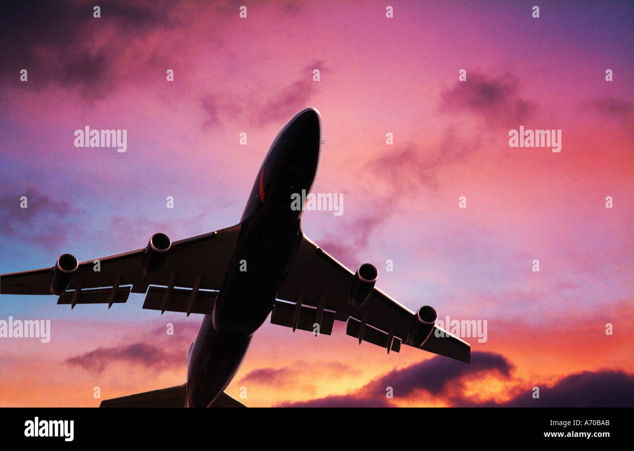 Passenger Aircraft in Flight Stock Photo - Alamy