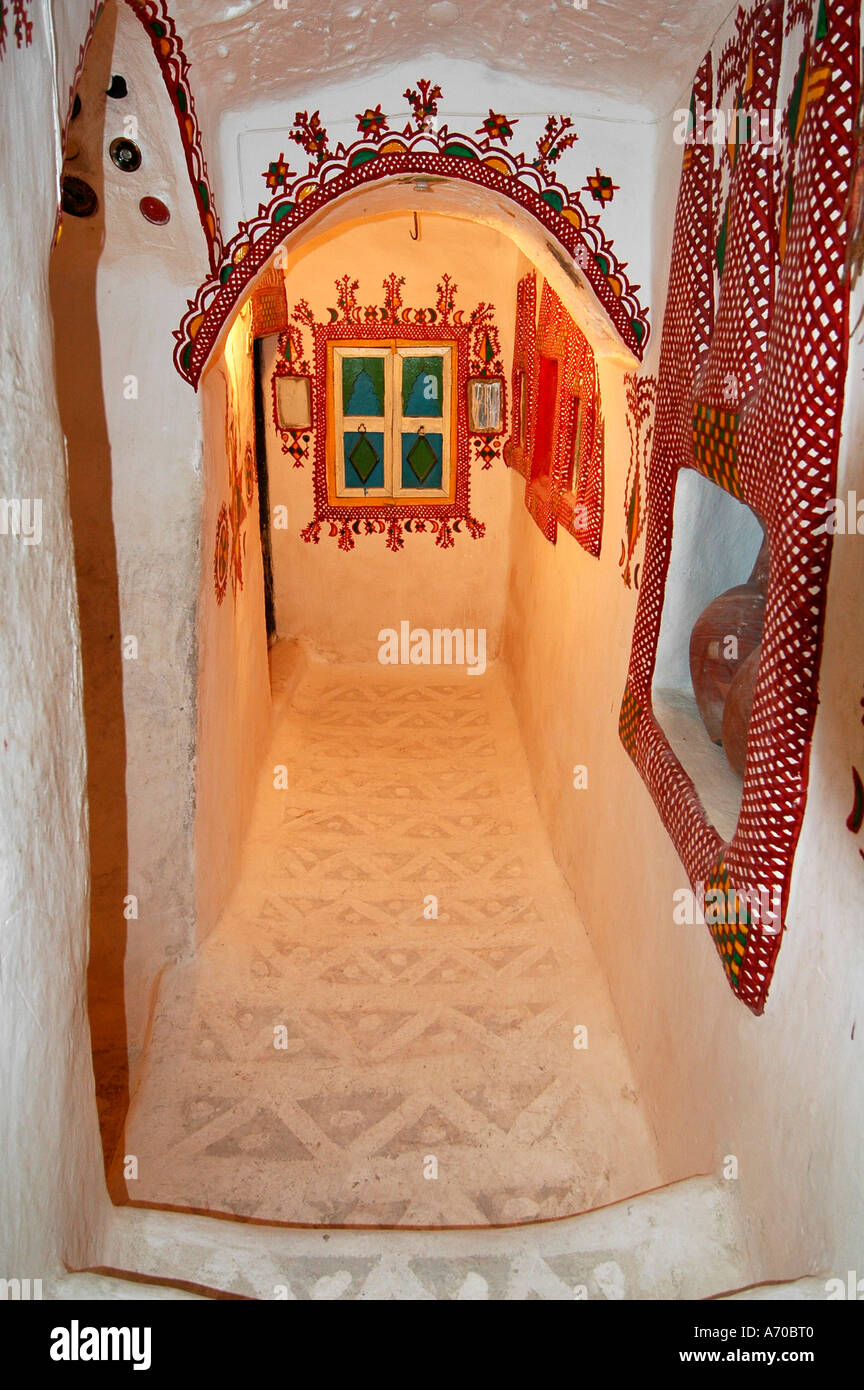 Interior of a traditional house Ghadames Libya Stock Photo