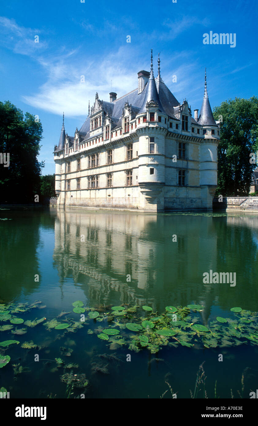 Chateau Azay Le Rideau Loire Valley France Stock Photo