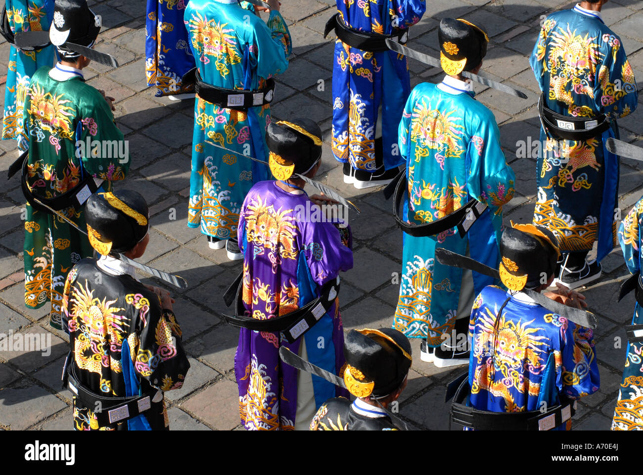 Royal Ceremony Imperial palace city of Hue Vietnam Stock Photo