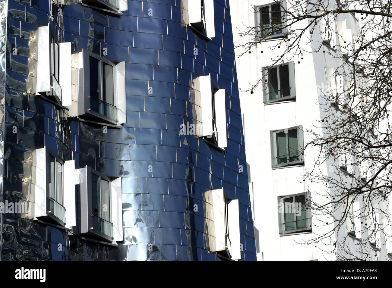 Frank O Gehry buildings dusseldorf germany Stock Photo - Alamy