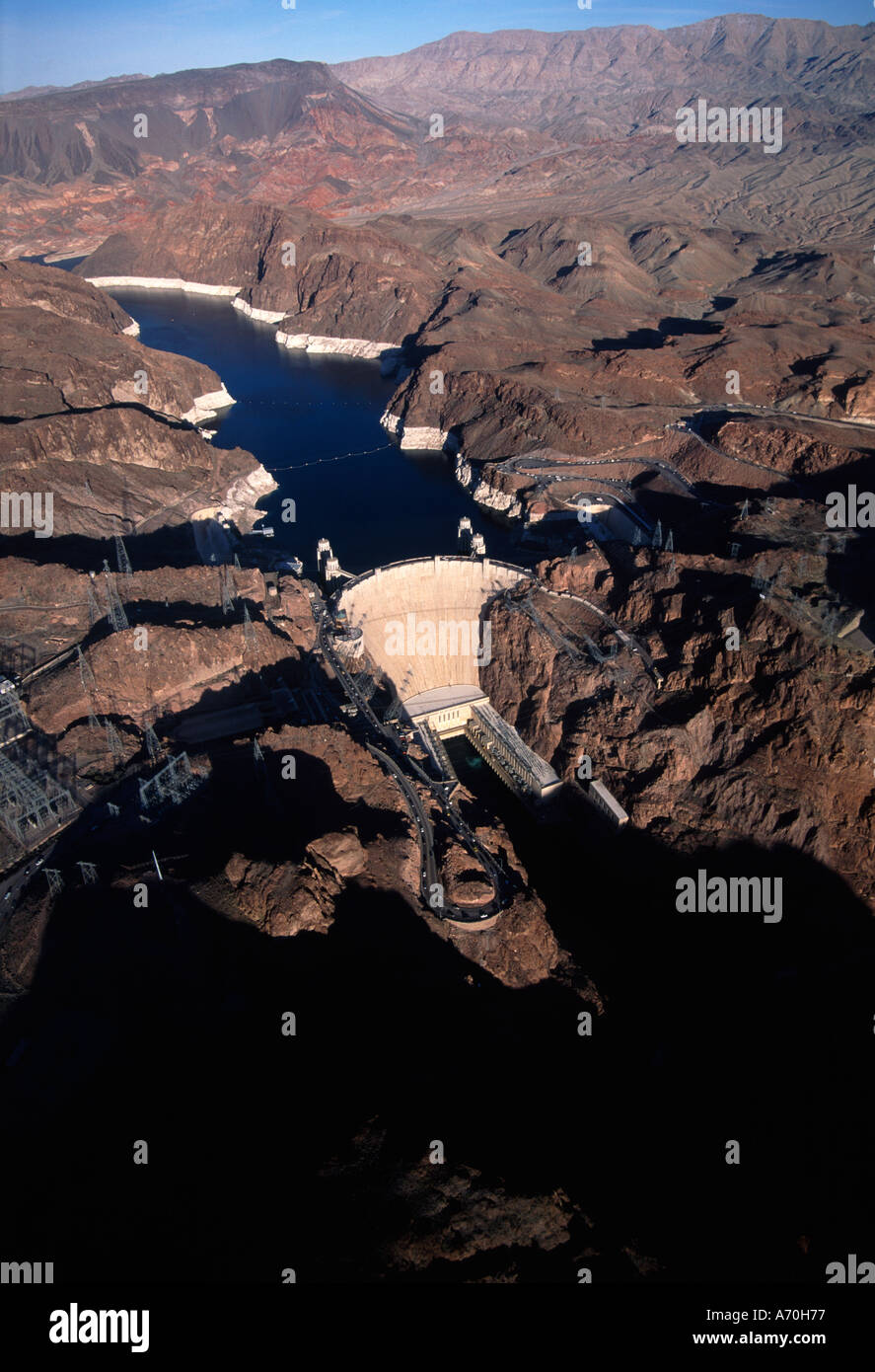 Hoover Dam Back Side View – Rare 8x10 Black & White Reprint Photo (AA-596)