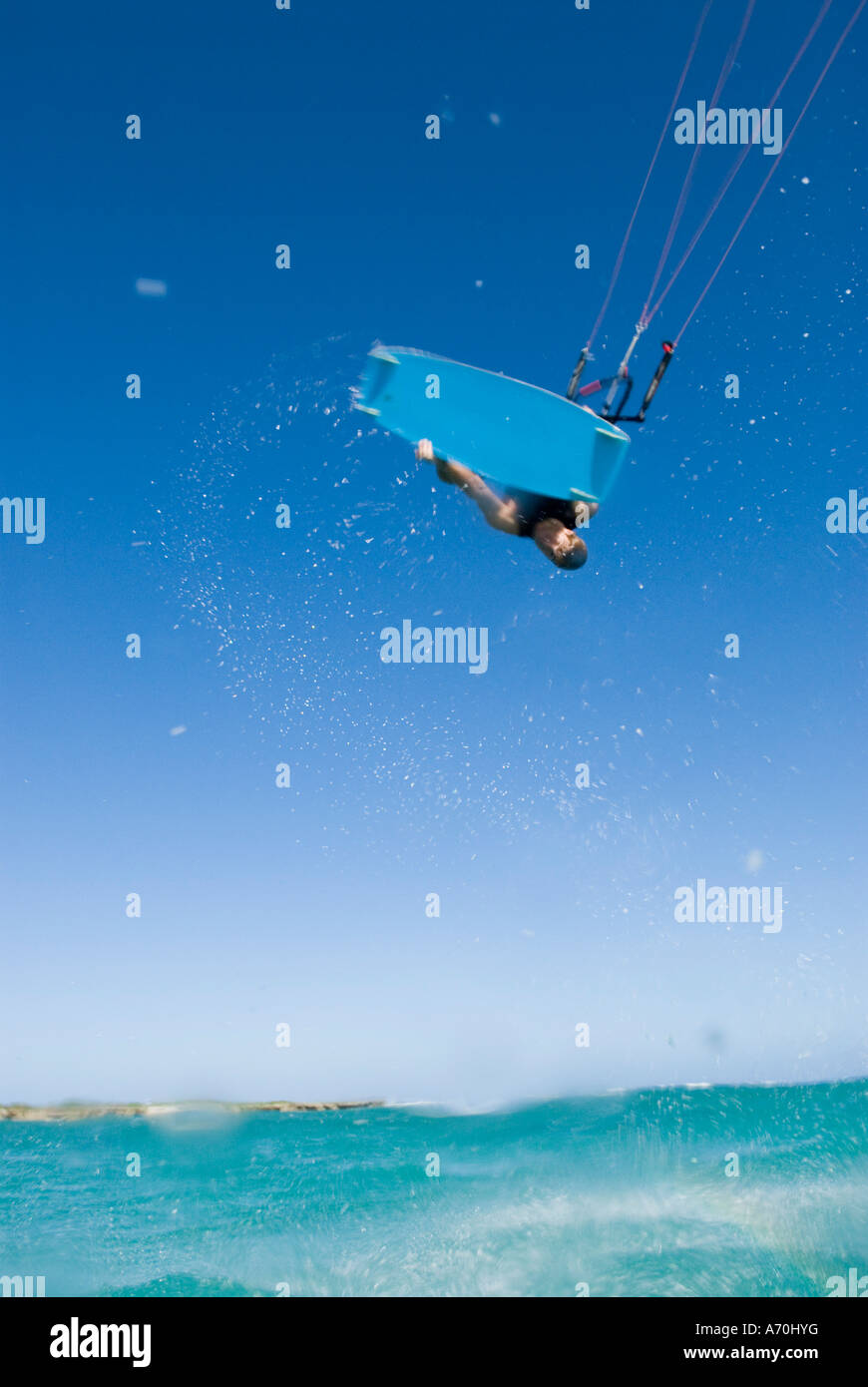Kitesurfing, Kailua Bay, Oahu, Hawaii Stock Photo Alamy