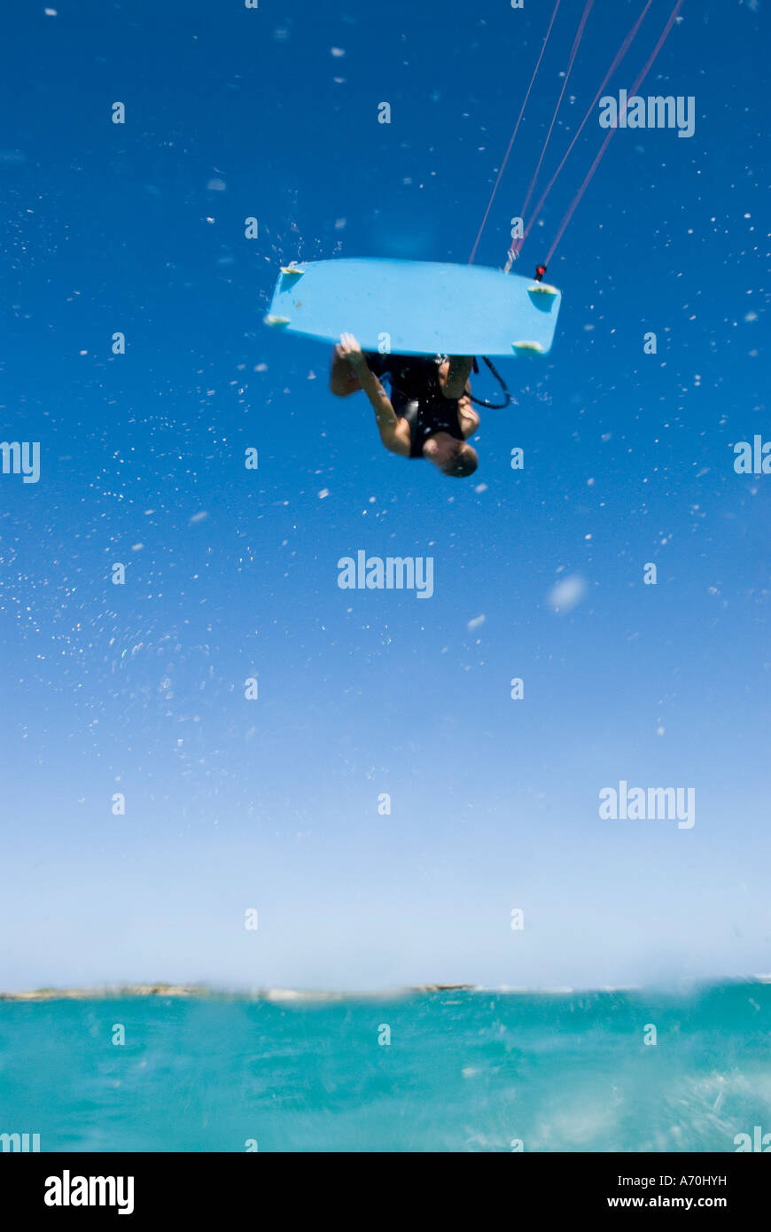 Kitesurfing, Kailua Bay, Oahu, Hawaii Stock Photo Alamy