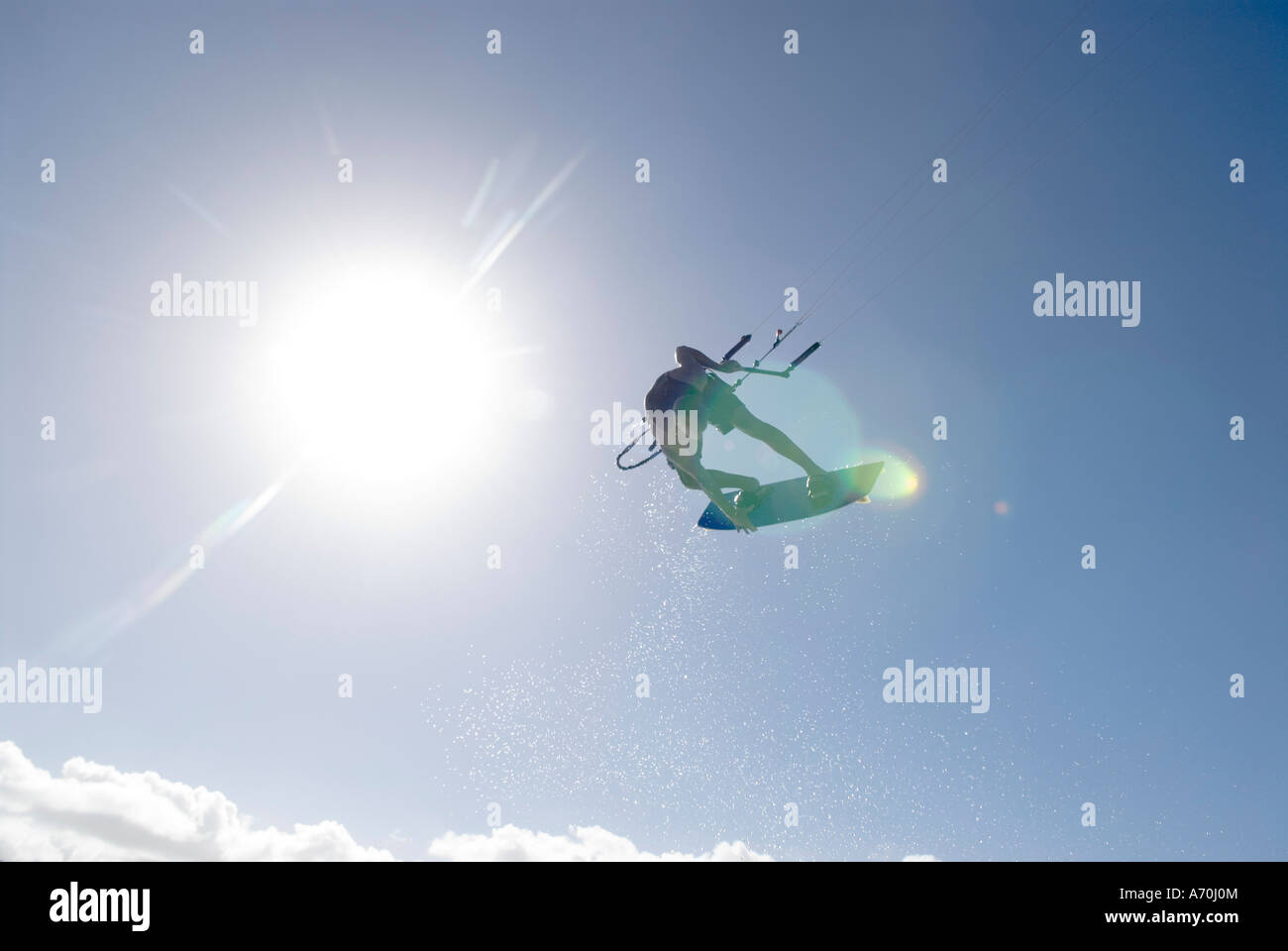 Kitesurfing, Kailua Bay, Oahu, Hawaii Stock Photo Alamy