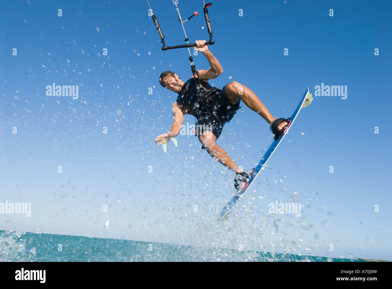 Kitesurfing, Kailua Bay, Oahu, Hawaii Stock Photo Alamy