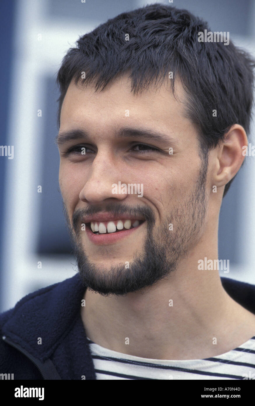 North America, Canada, Quebec, Gaspe Peninsula (Gaspesie), Bonaventure Island. Acadian man  (MR) Stock Photo