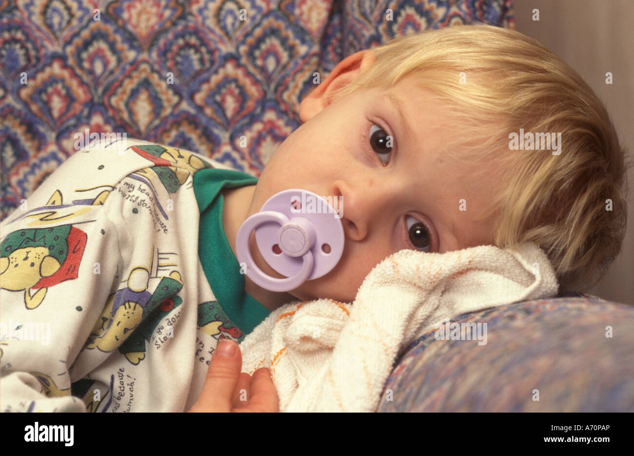 child with dummy Stock Photo Alamy