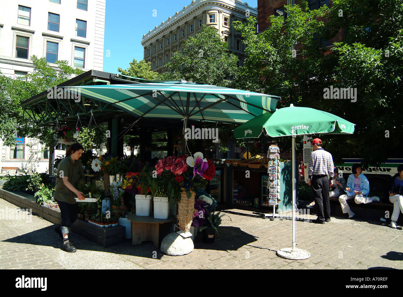 shop flowers in the street in Montreal Quebec Stock Photo Alamy