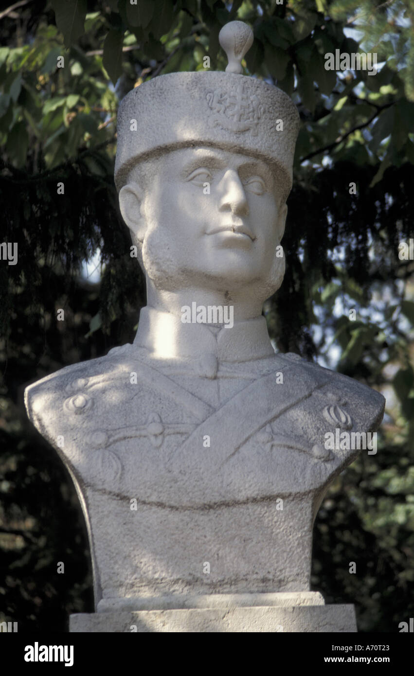 Europe, Bulgaria, Arbanassi. 19th Century Revolutionary Hero statue. Stock Photo