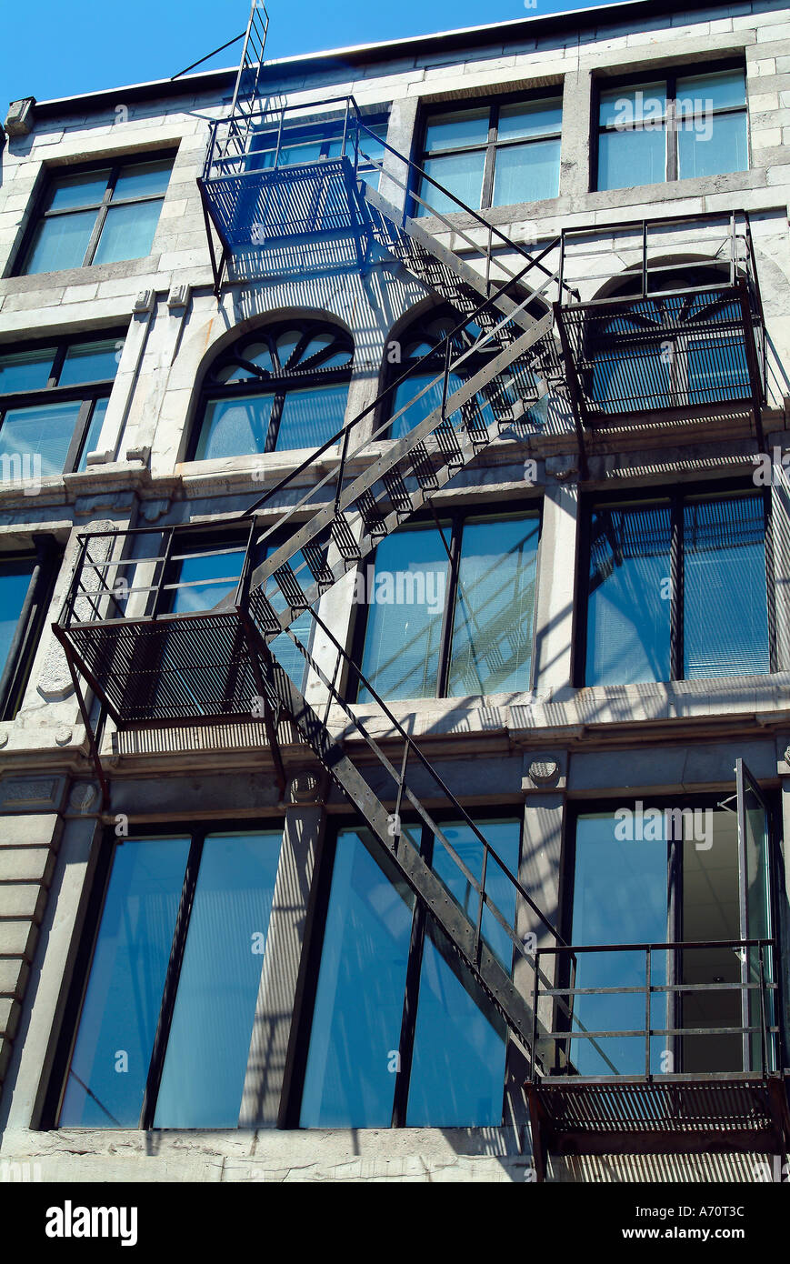 Fire escape stairs of a building in Montreal Quebec Stock Photo Alamy