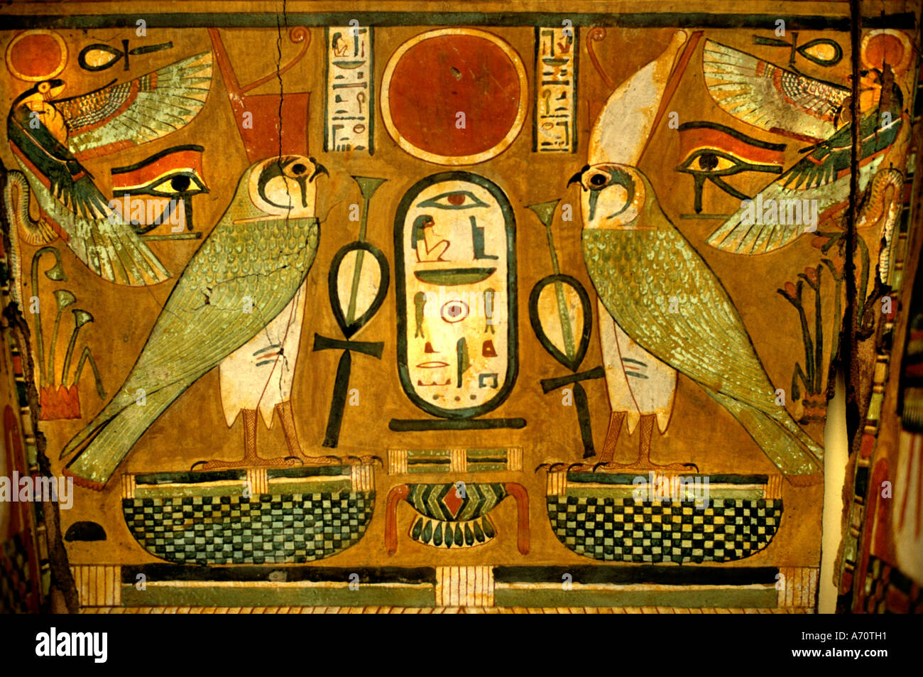 Antiquity Sarcophagus Coffin Egypt Antiquity Pharaoh Art Painting Stock Photo
