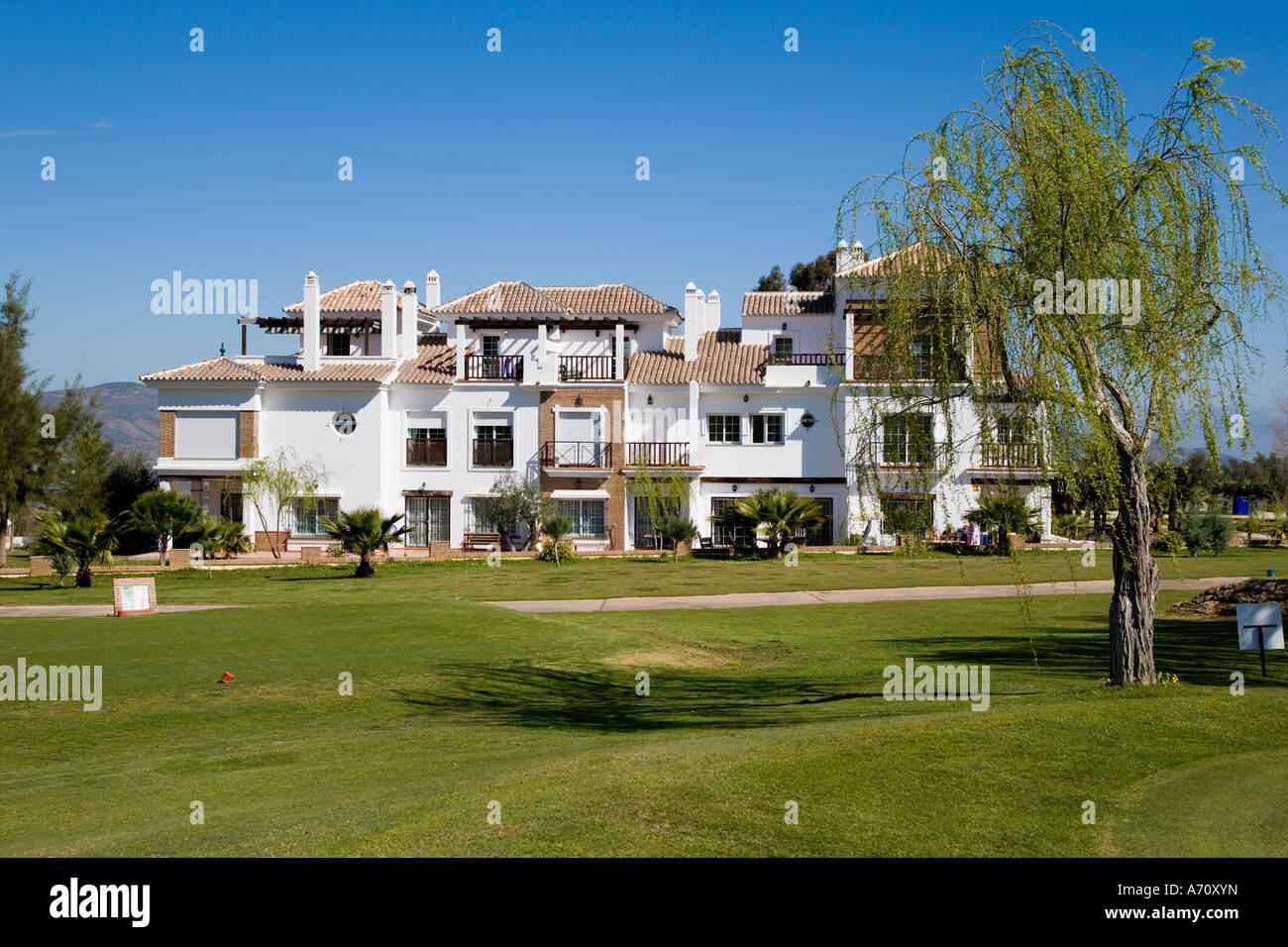 Alhaurin de la Torre Malaga Province inland Costa del Sol Spain Lauro Golf course   Luxury property Stock Photo