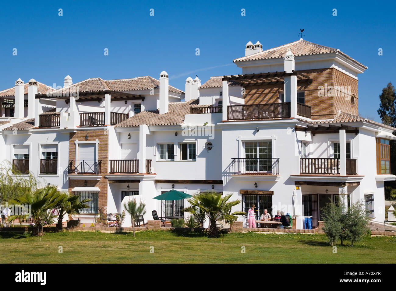Alhaurin de la Torre Malaga Province inland Costa del Sol Spain Lauro Golf course   Luxury property Stock Photo
