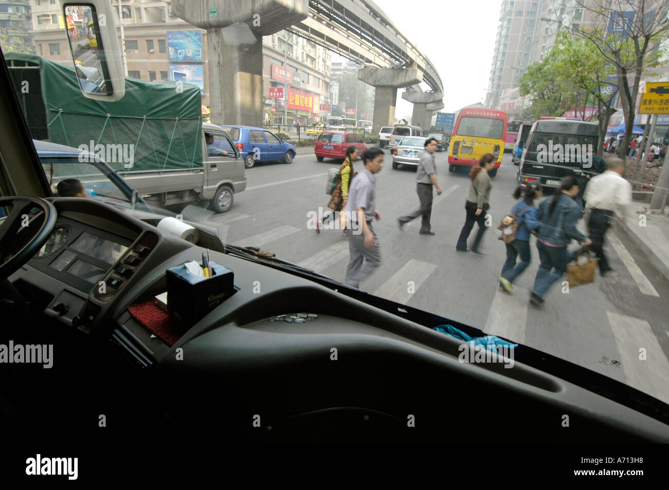 Traffic in Chongqing, China Stock Photo