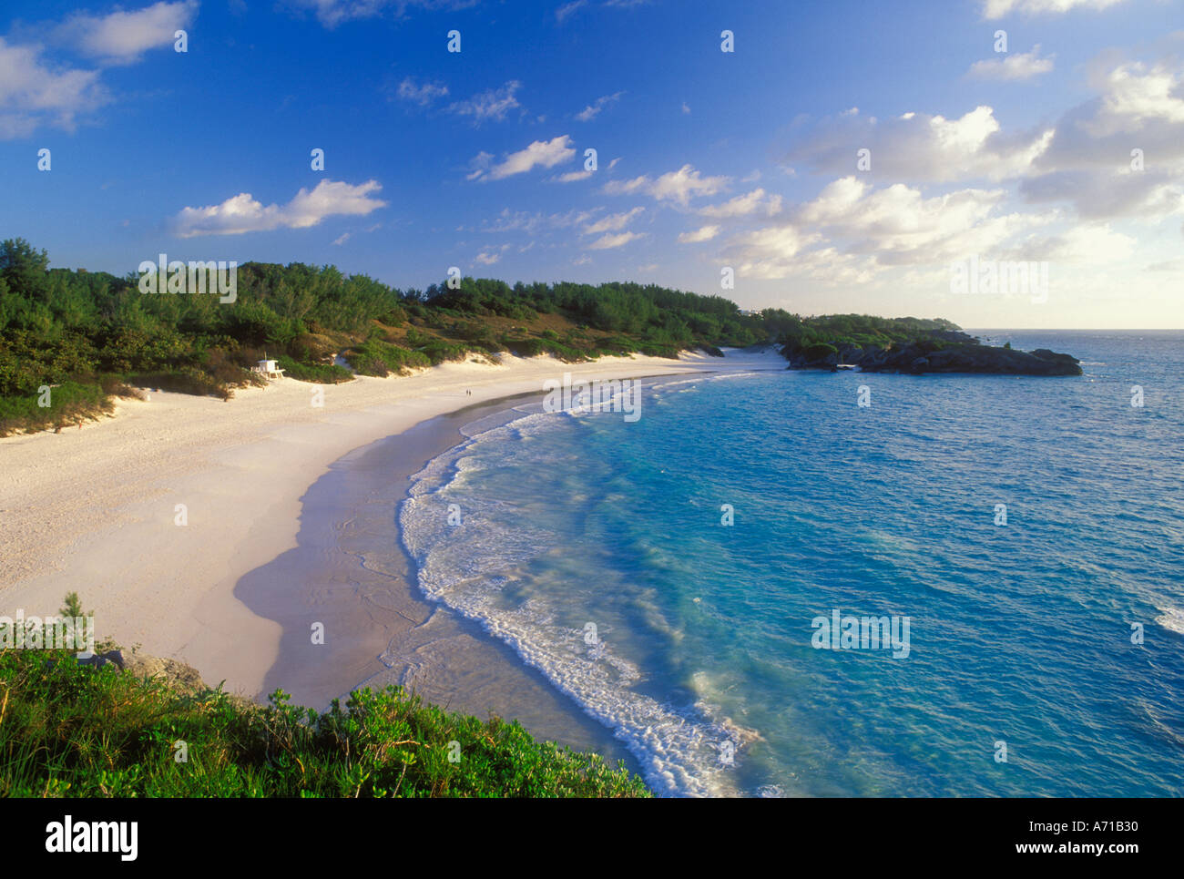 Overview of Horseshoe Bay in Bermuda Stock Photo Alamy