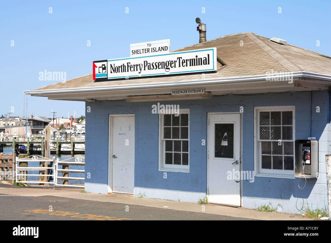 Passenger terminal for Shelter Island Car Ferry Greenport Long Island