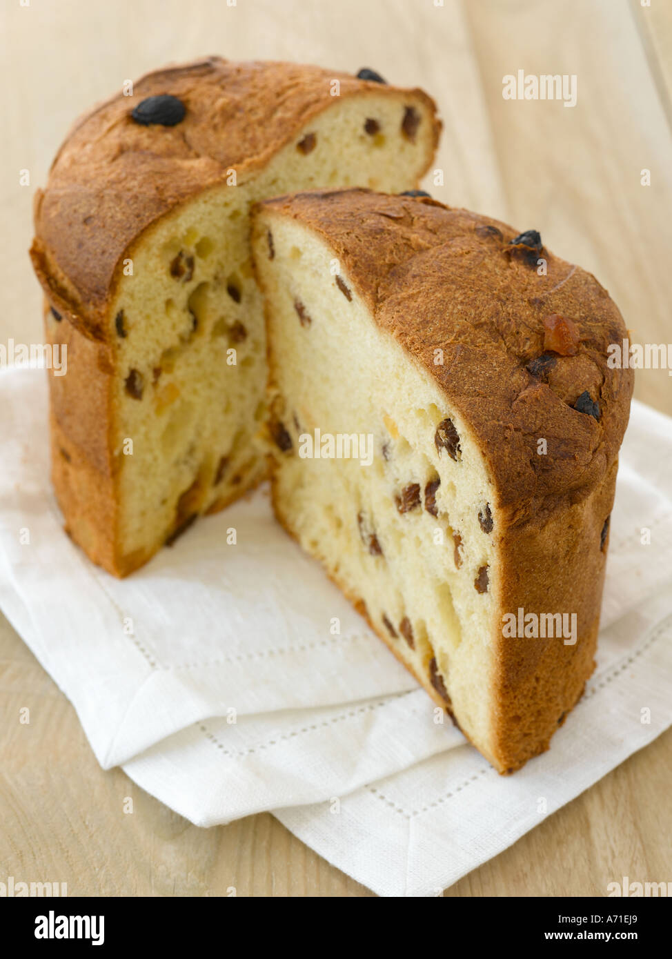 Panettone cake shot with Hasselblad medium format digital Stock Photo