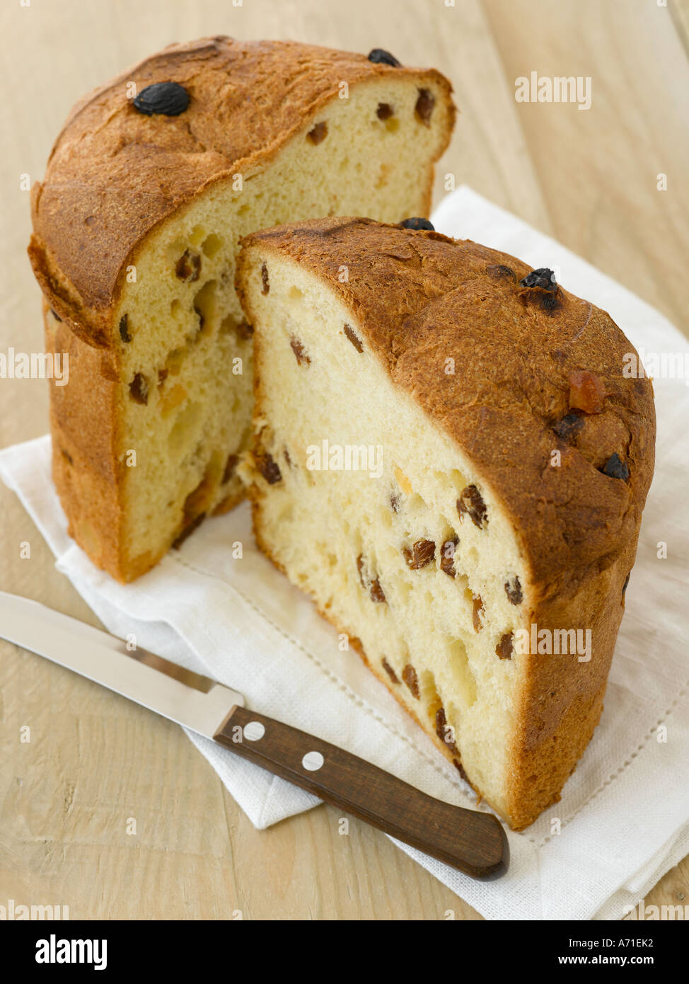 Panettone cake shot with Hasselblad medium format digital Stock Photo