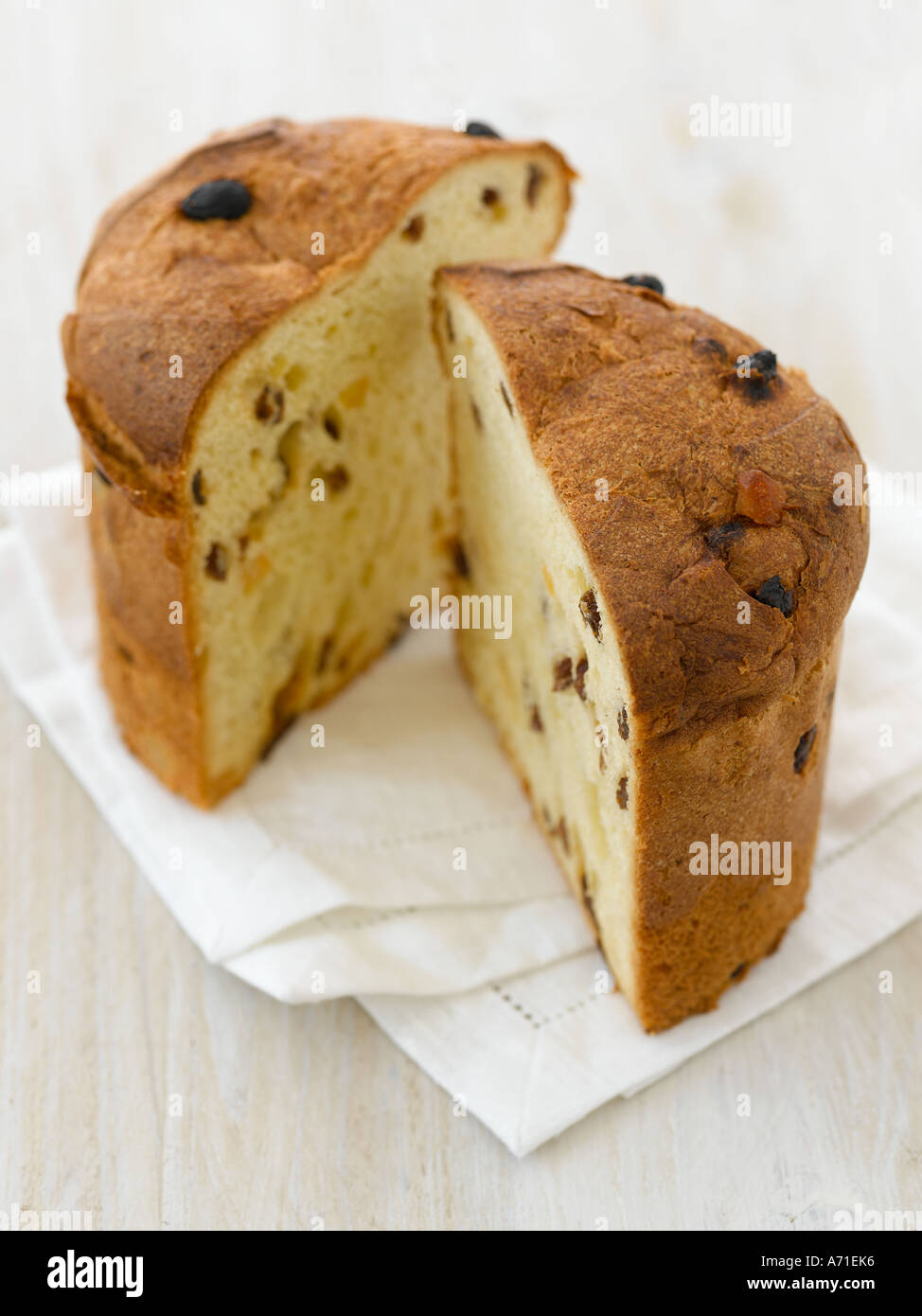Panettone cake shot with Hasselblad medium format digital Stock Photo
