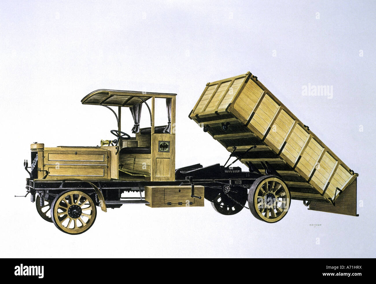 transport/transportation, trucks, Büssing 1911, Stock Photo