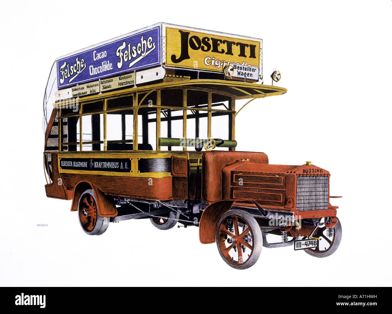 transport/transportation, busses, Büssing 1913, Stock Photo