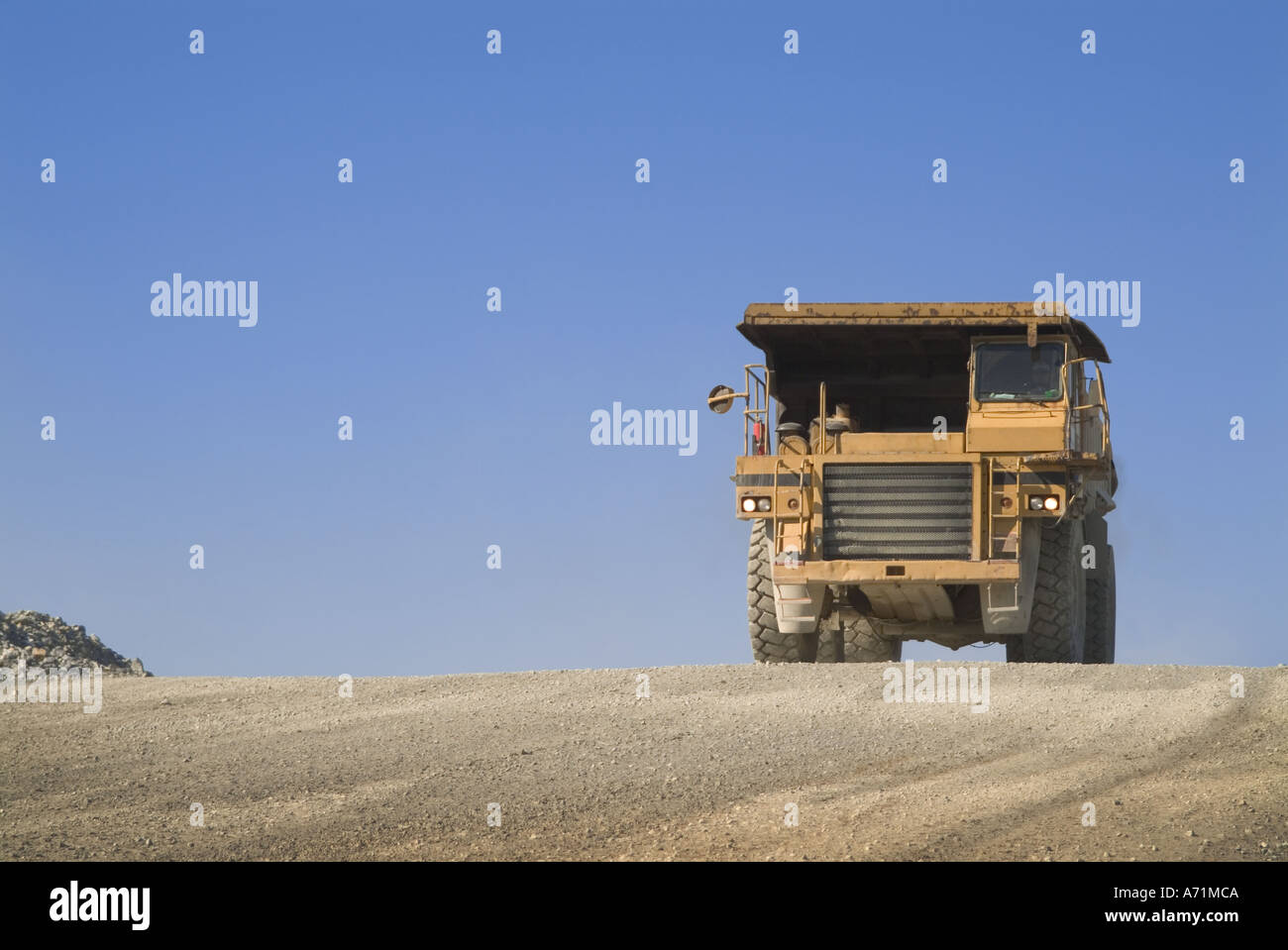 Large Dump Truck On Quarry Road Stock Photo Alamy