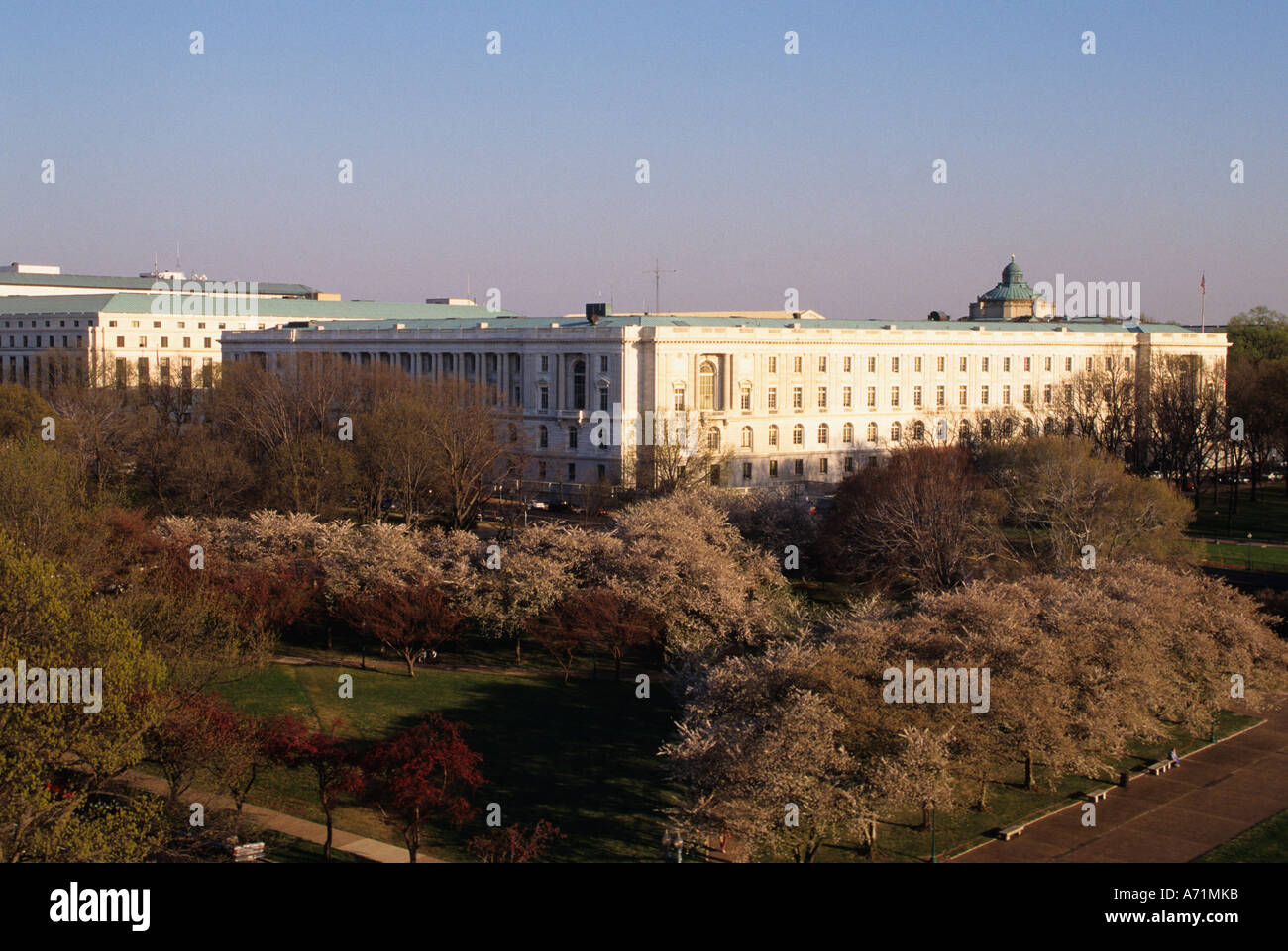 Washington DC The Dirkson Senate Office Building. Aerial landscape. Stock Photo