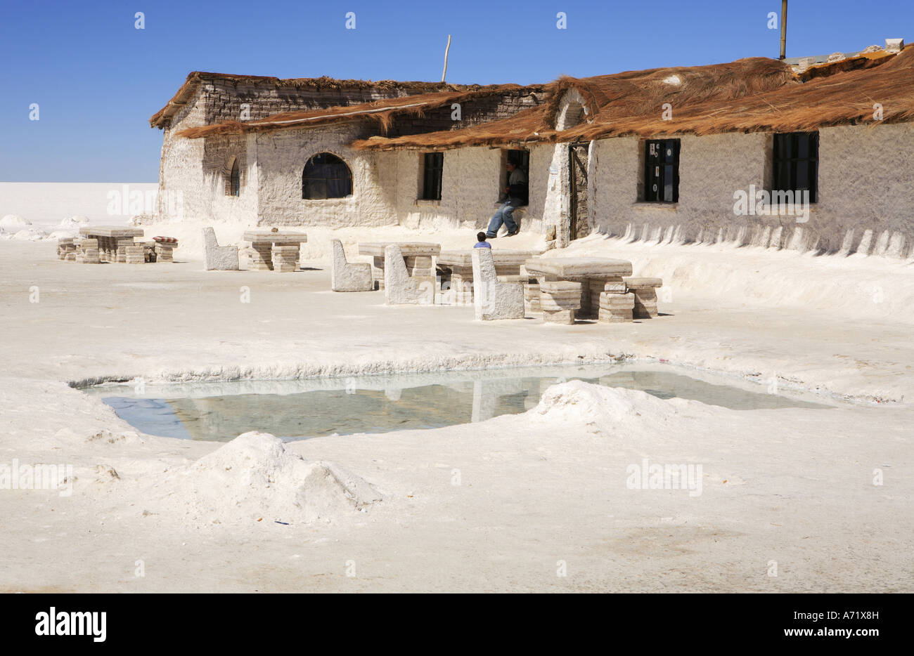 Salt Hotel ,Salar de Uyuni, Southwestern Bolivia Stock Photo