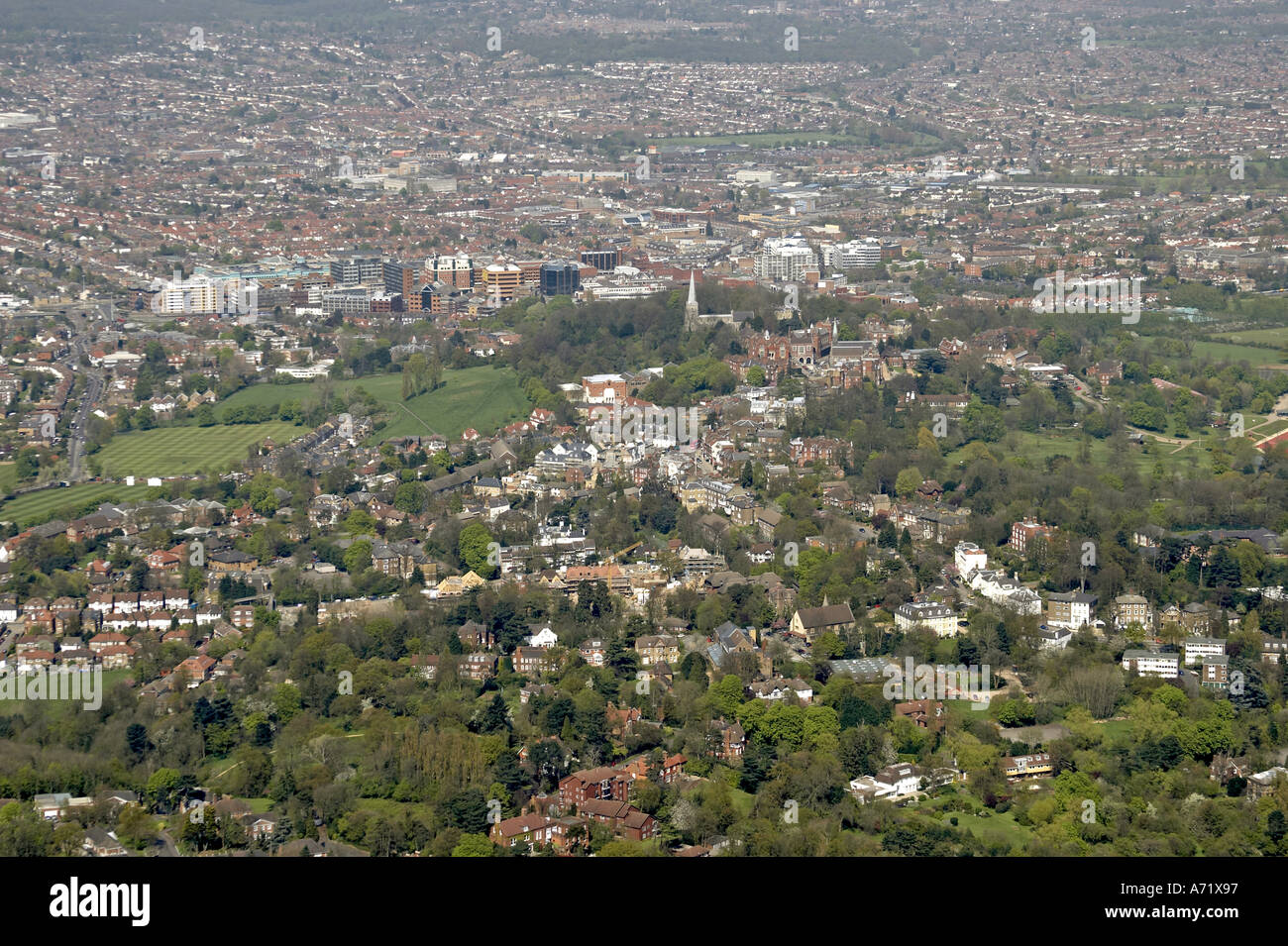 Harrow on the hill aerial view hires stock photography and images Alamy