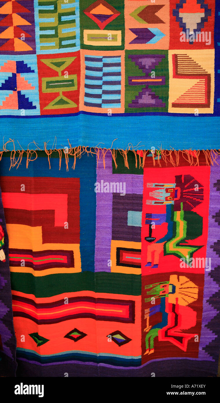 Textiles for Sale Witches Market La Paz Bolivia Stock Photo