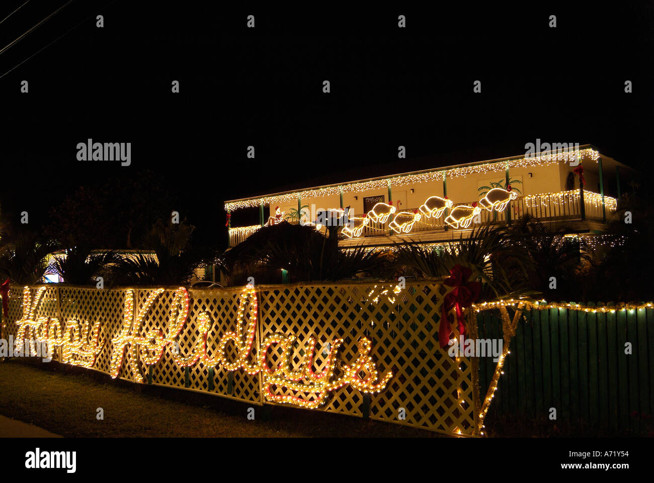Lights for Christmas in Florida Stock Photo Alamy