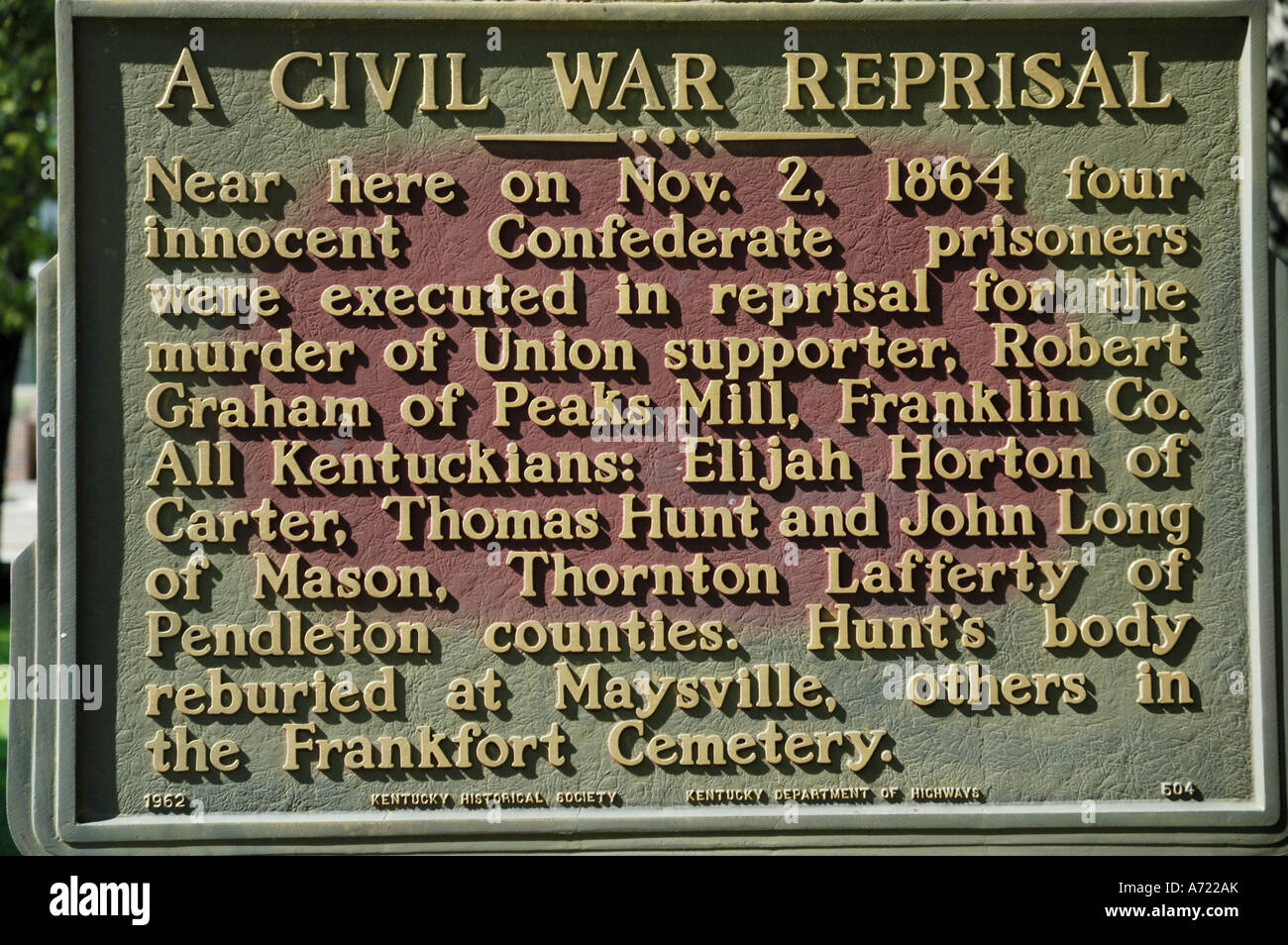 Kentucky Civil War Monument Stock Photo Alamy