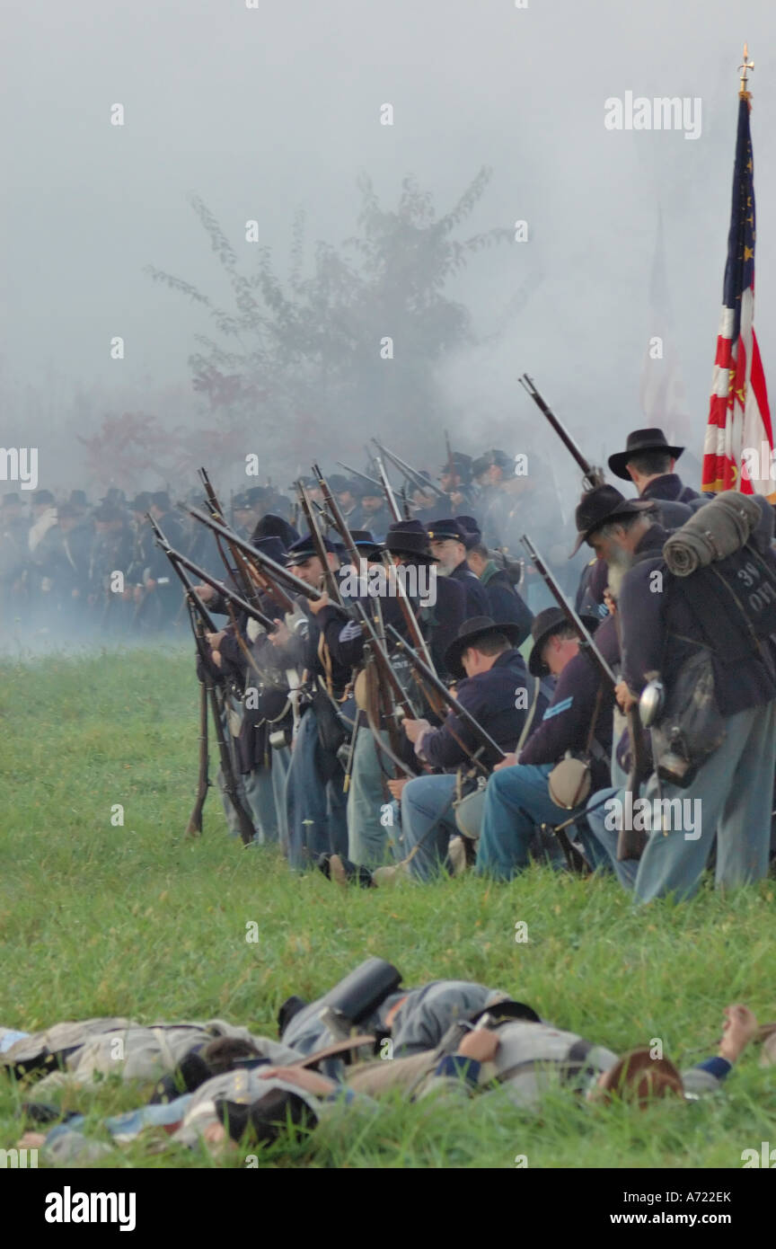 National Civil War Re enactment of 1862 Battle of Perryville Kentucky USA Stock Photo Alamy