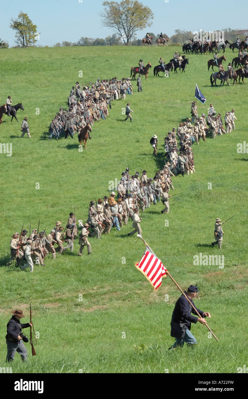 National Civil War Re enactment of 1862 Battle of Perryville Kentucky USA Stock Photo Alamy