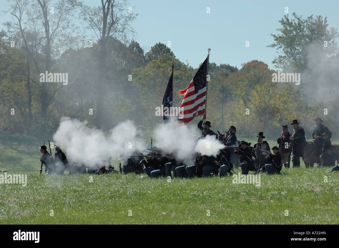 National Civil War Re enactment of 1862 Battle of Perryville Kentucky USA Stock Photo Alamy
