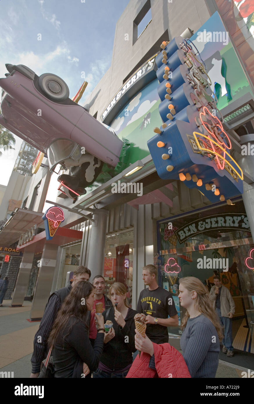 Eating Ice Cream Universal Studios Citywalk Hollywood Los Angeles