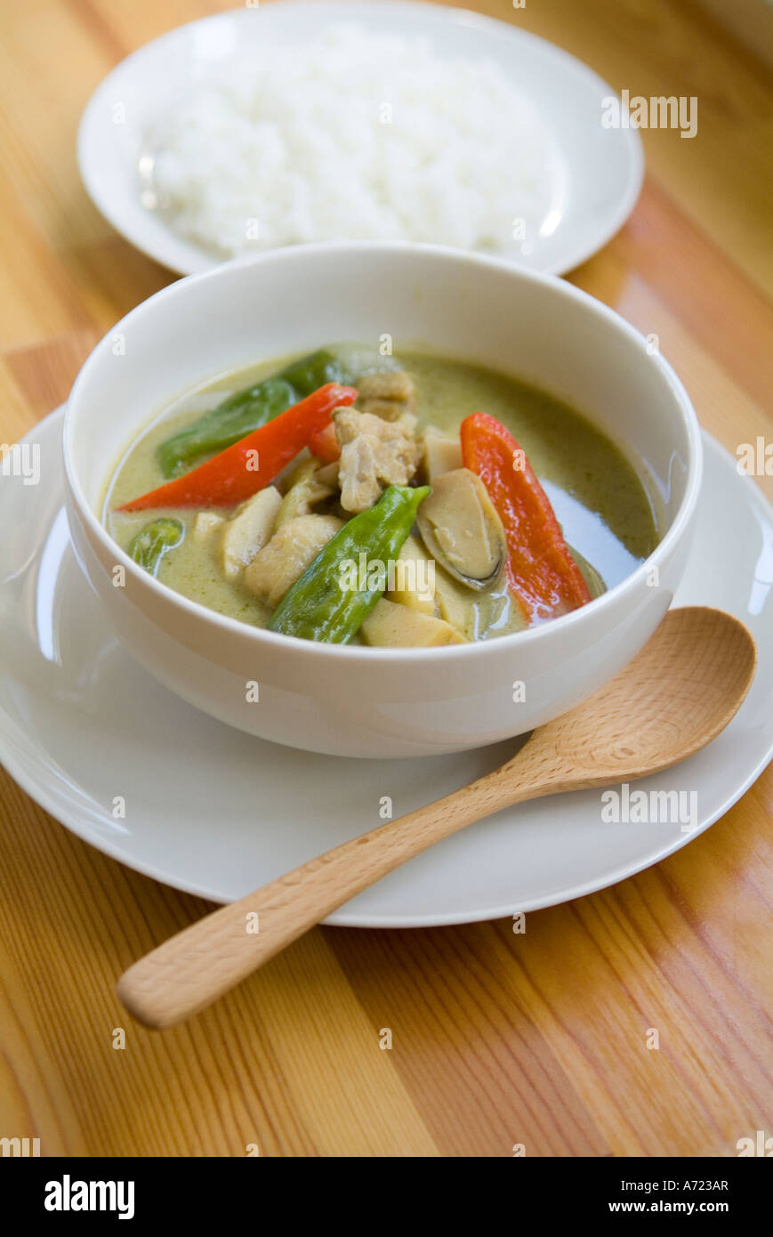 Thai green curry Stock Photo