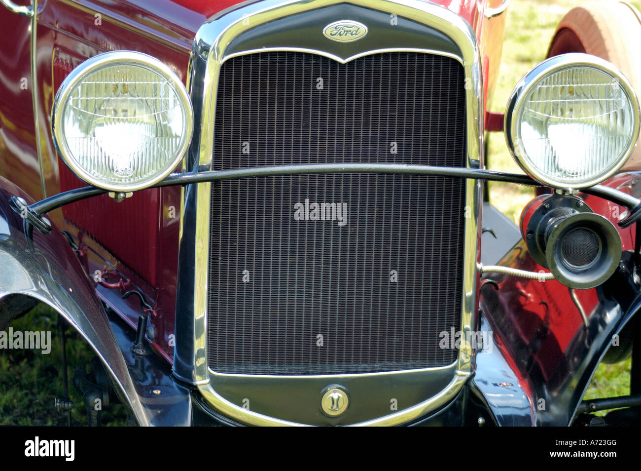 Front grill of a vintage Ford Model A automobile from 1930s Stock Photo -  Alamy