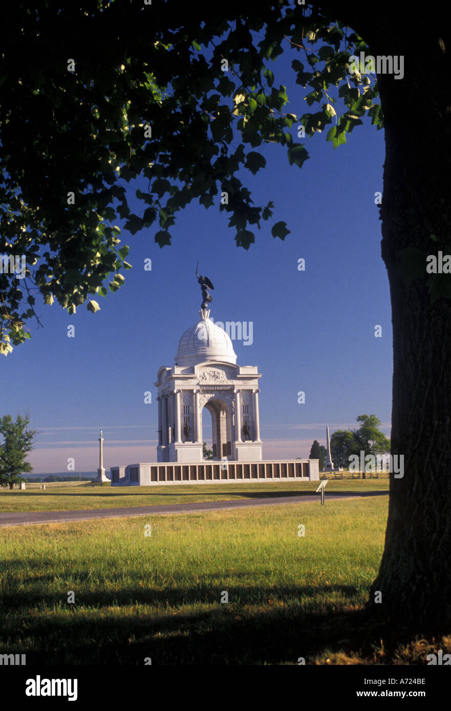 Pennsylvania memorial a four arched granite monument cemetery ridge hi ...
