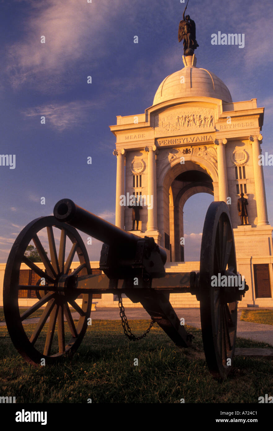 Pennsylvania memorial a four arched granite monument cemetery ridge hi ...