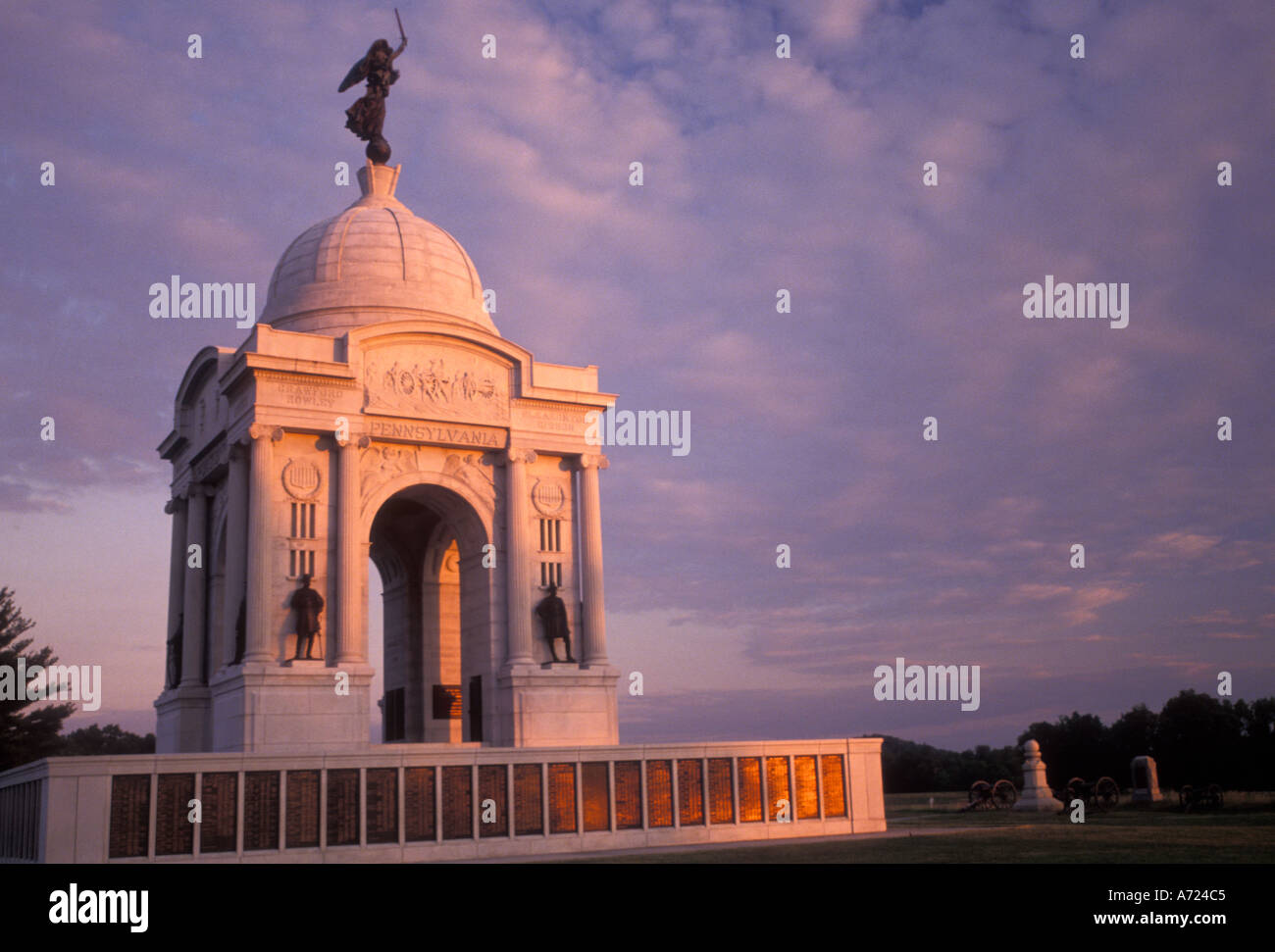 Pennsylvania memorial a four arched granite monument cemetery ridge hi ...
