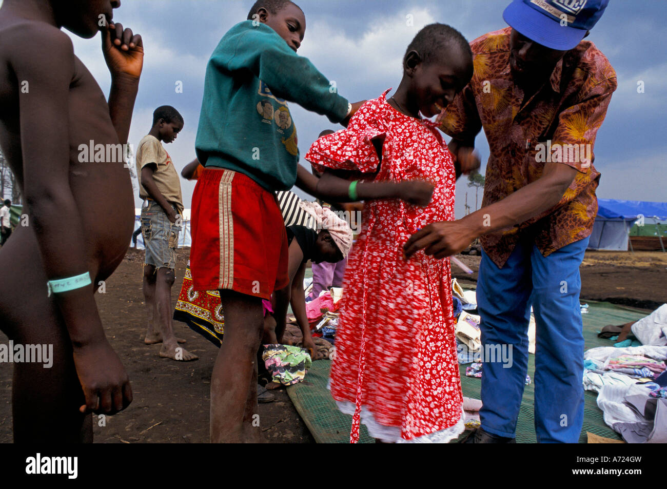 naked orphant girl Katale camp Goma: A naked young girl at the Care orphanage at the camp is  given a dress from charity donations Stock Photo - Alamy