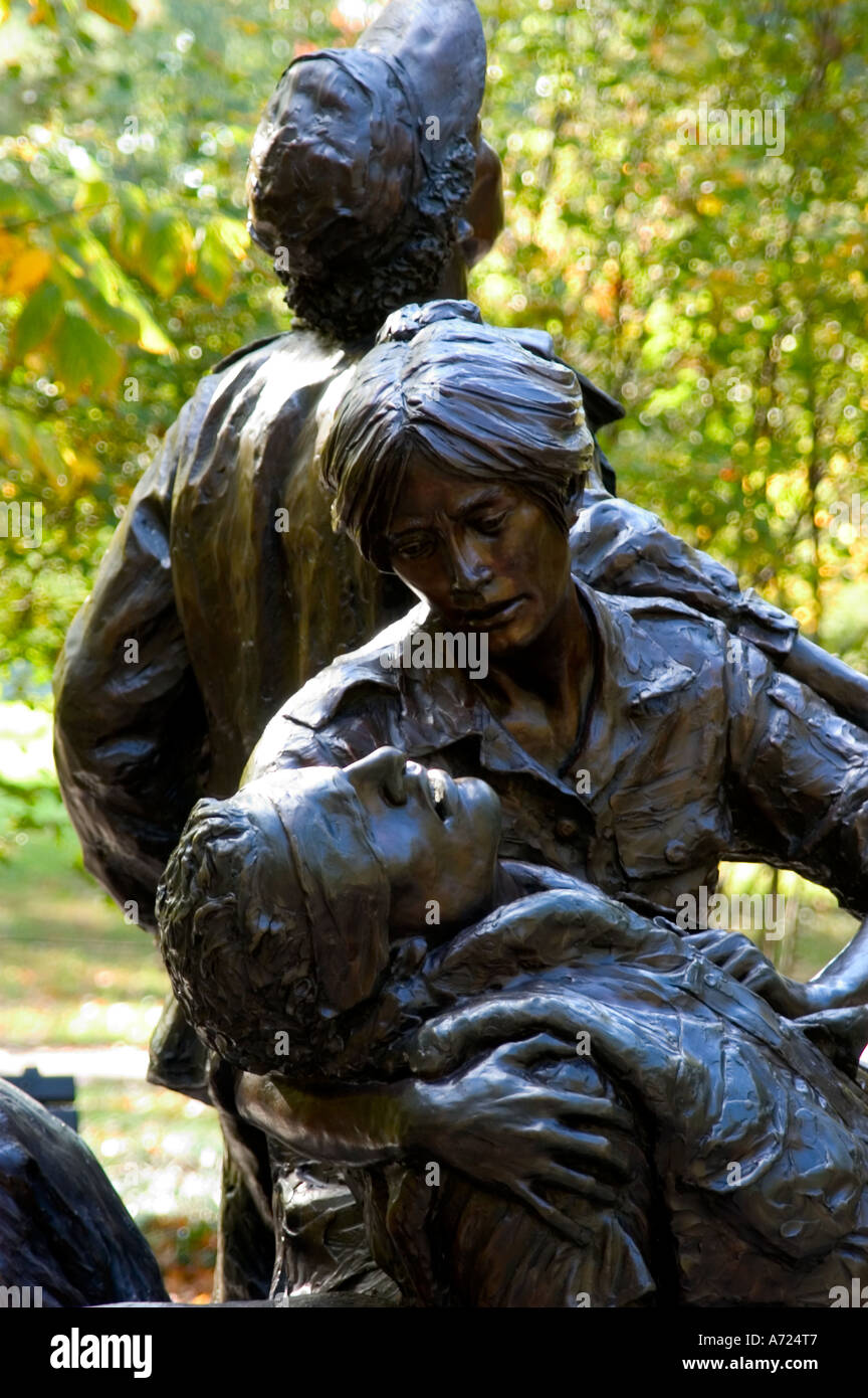 Women S Vietnam Memorial Sculpture In Washington DC Stock Photo - Alamy